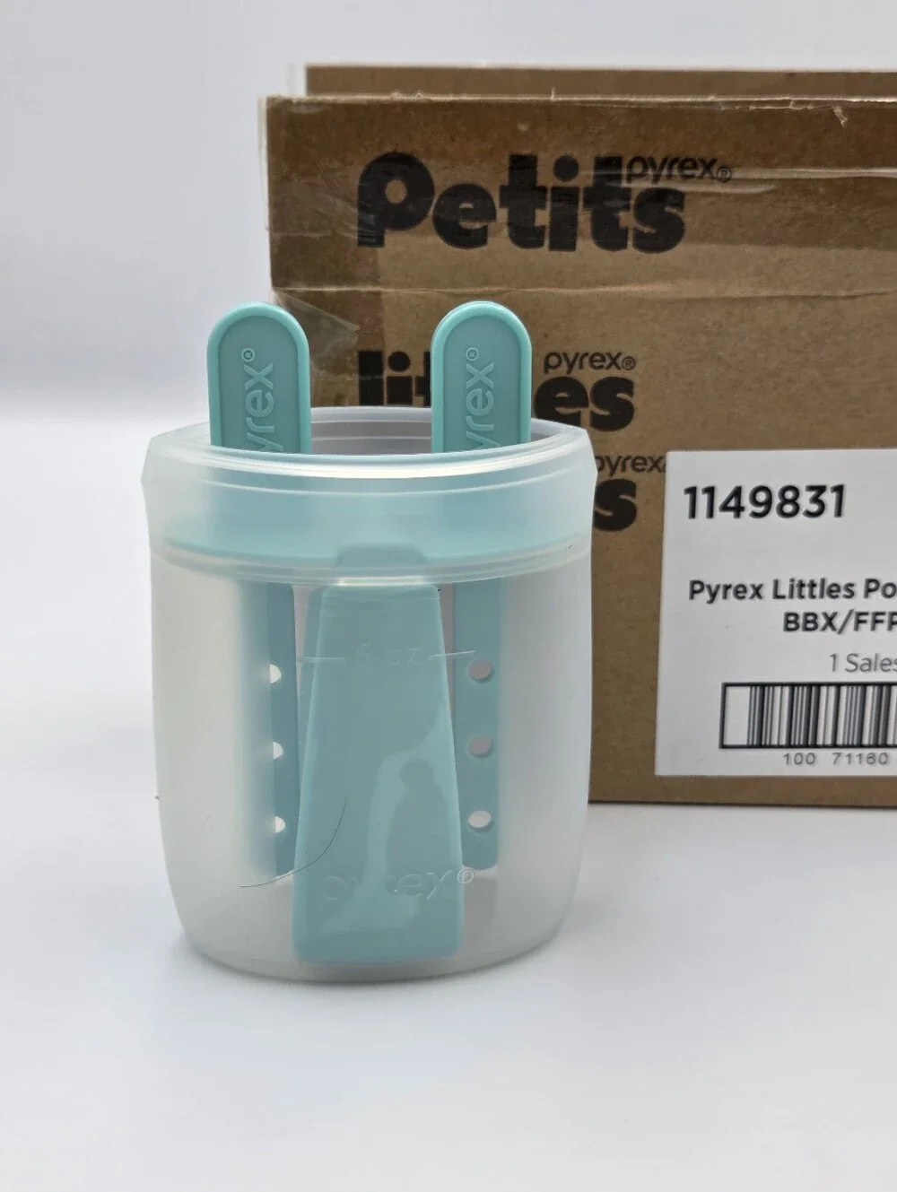 Pyrex Littles Teal Reusable Popsicle Pouch Set Of 2 NIB